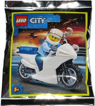 Конструктор с минифигуркой LEGO CITY Motorcycle Cop (952001), полибег 952001 фото