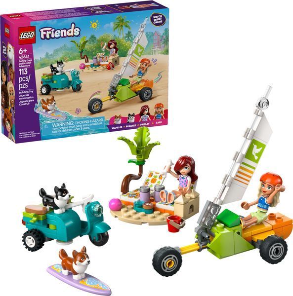 Конструктор&nbsp;LEGO&nbsp;Friends&nbsp;Собачьи приключения&nbsp;на серфе&nbsp;и&nbsp;скутере (42641) 42641 фото