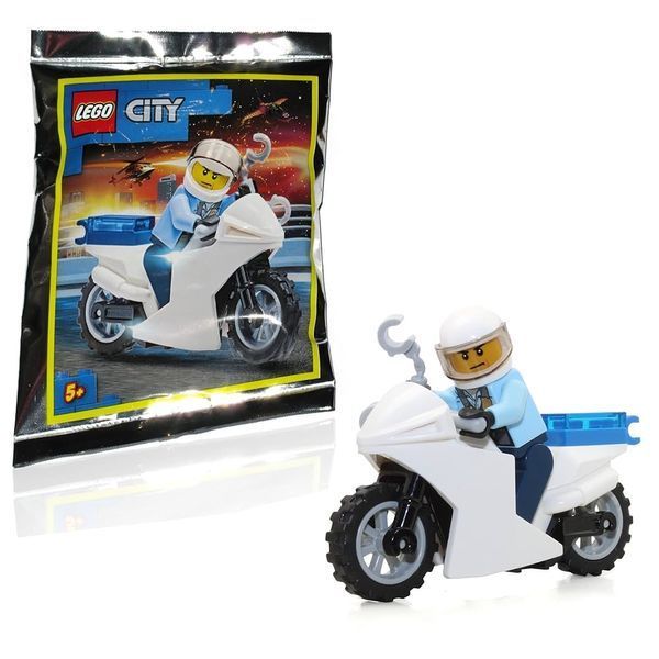 Конструктор с минифигуркой LEGO CITY Motorcycle Cop (952001), полибег 952001 фото