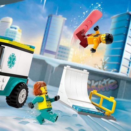 Конструктор LEGO City Карета швидкої допомоги й сноубордист, 60403 60403 фото