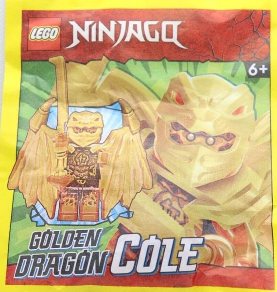 Конструктор минифигурка LEGO NINJAGO minifigures Golden Dragon Cole paper bag, 892304, Лего Ниндзяго Golden Dragon Cole, полибег 892304 фото