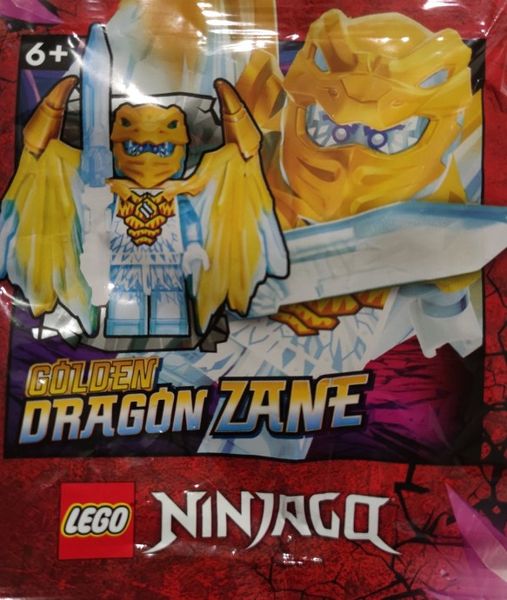 Конструктор LEGO минифигурка Лего Ниндзяго Golden NINJAGO minifigures Golden Dragon Zane foil pack (892293) полибег 892293 фото