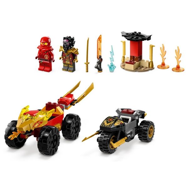 Конструктор LEGO Ninjago Автомобильная и байковая битва Кая и Раса (71789) 71789 фото