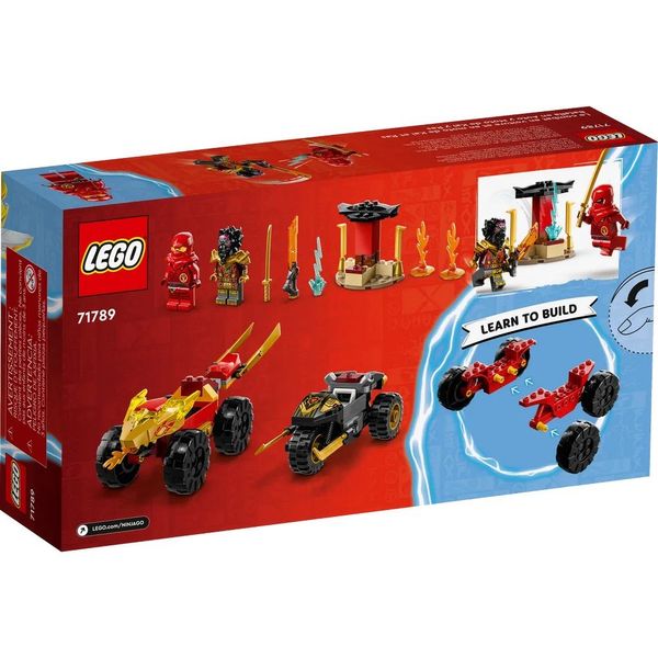 Конструктор LEGO Ninjago Автомобільна й байкова битва Кая і Рас (71789) 71789 фото