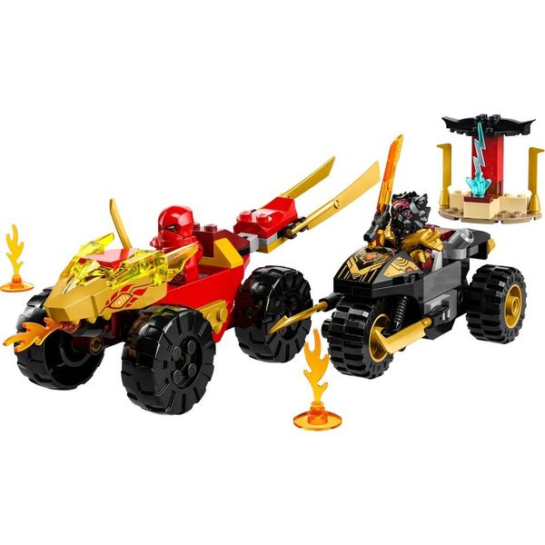 Конструктор LEGO Ninjago Автомобільна й байкова битва Кая і Рас (71789) 71789 фото