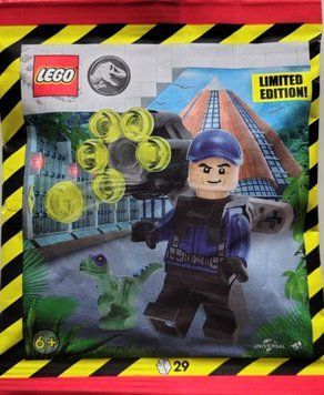 Конструктор с минифигуркой LEGO Jurassic World Ranger and Raptor (122501) полибег 122501 фото