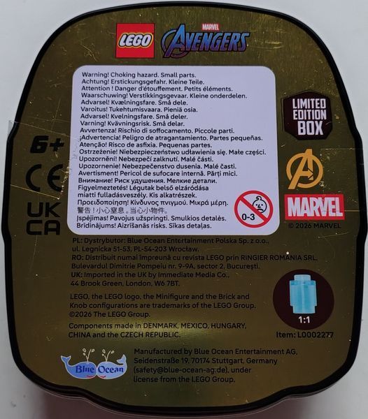 LEGO Avengers Iron Man/Железный Человек, L0002277-1, металлическая упаковка L0002277-1 фото