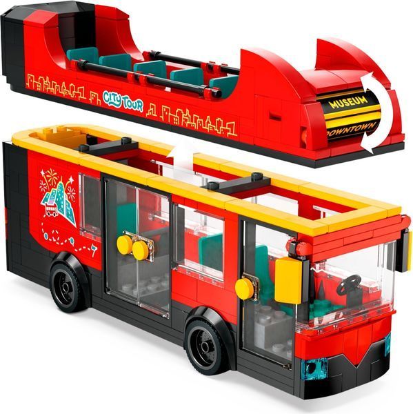 Конструктор&nbsp;LEGO&nbsp;City&nbsp;Красный двухэтажный&nbsp;экскурсионный&nbsp;автобус (60407) 60407 фото