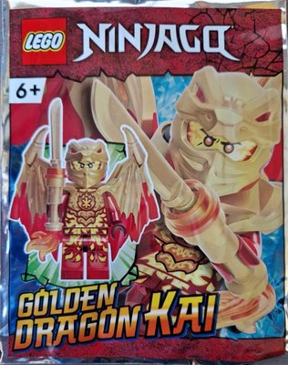 Колекціна мініфігурка LEGO NINJAGO Golden Dragon Kai foil pack, 892291, мініфігурка Лего Ніндзяго Золотий дракон Кай, полібег 892291 фото
