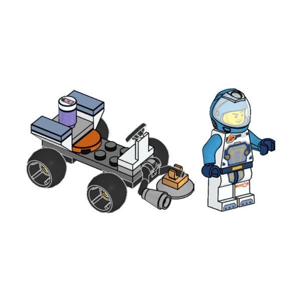 Конструктор с минифигуркой LEGO City Astronaut with Quad (952407), полибег 952407 фото