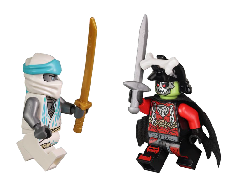 Набор минифигурок LEGO Ninjago Zane vs. Bone King metal box (112402) 112402 фото