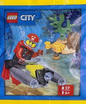 Конструктор LEGO City Дайвер з підводним скутером (952311), полібег 952311 фото