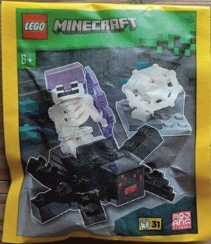 Конструктор LEGO MINECRAFT Spider and Skeleton, минифигурка Лего майнкрафт Паук и Скелет (662307), полибег 662307 фото