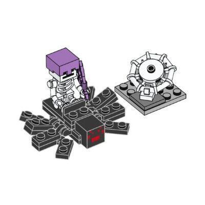 Конструктор LEGO MINECRAFT Spider and Skeleton, минифигурка Лего майнкрафт Паук и Скелет (662307), полибег 662307 фото