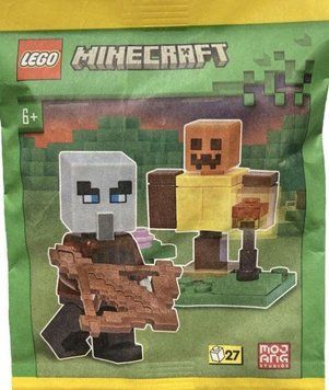 Конструктор LEGO MINECRAFT Pillager with Training Dummy, минифигурка Лего Майнкрафт Грабеж с манекеном для обучения (662306), полибег 662306 фото