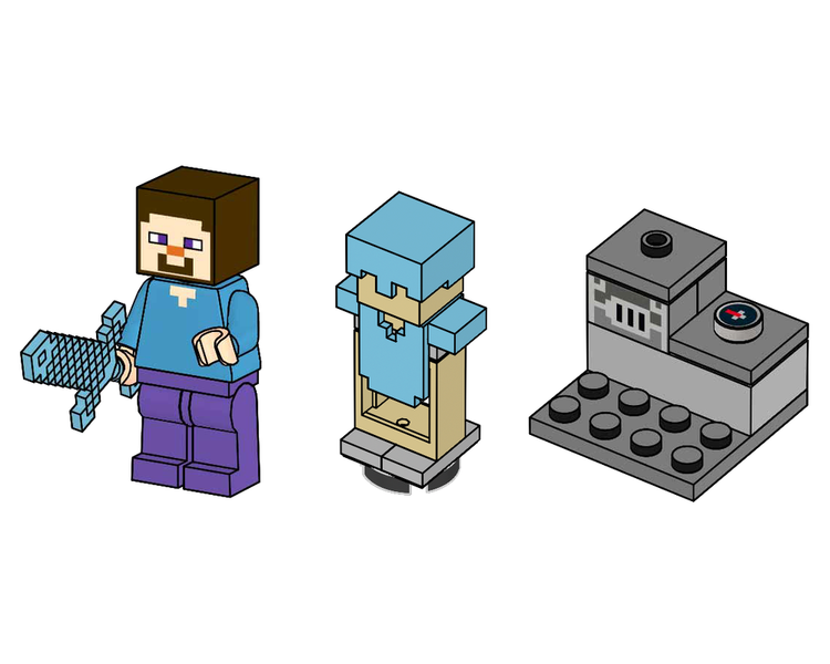 минифигурка LEGO MINECRAFT Steve with Diamond Armour/Лего Майнкрафт Стив с бриллиантовой броней (662317) 662317 фото