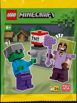 Lego Zombie Hunter with Zombie and TNT Launcher Paper Bag Minecraft L0002254 фото