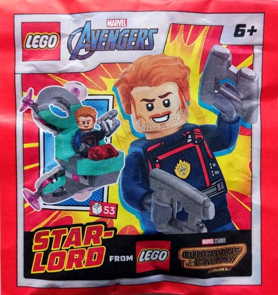 Конструктор с минифигуркой LEGO MARVEL Avengers STAR-LORD with SPEEDER FLYING MACHINE SET 242402 STARLORD полибег 242402 фото