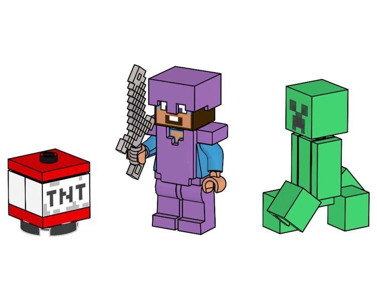 Конструктор с минифигурками LEGO Minecraft Steve with Creeper and TNT (662502) полибег 662502 фото