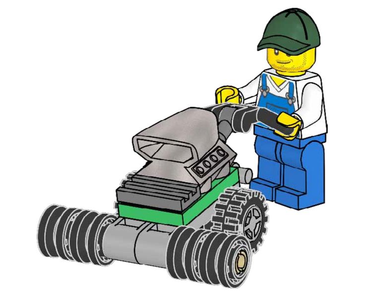 Конструктор с минифигуркой LEGO CITY Farmer with lawn mower (952404) полібег 952404 фото