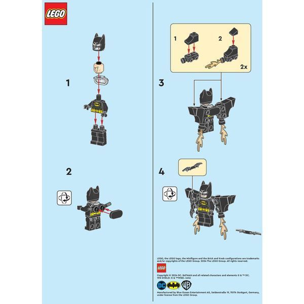 LEGO Super Heroes: Бэтмен с реактивным ранцем &mdash; минифигурка (212402), полибег 212402 фото