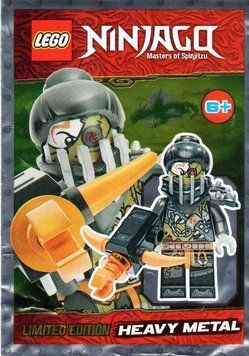 Редкая коллекционная мини фигурка LEGO Ninjago Heavy Metal (891947) полибег 891947 фото