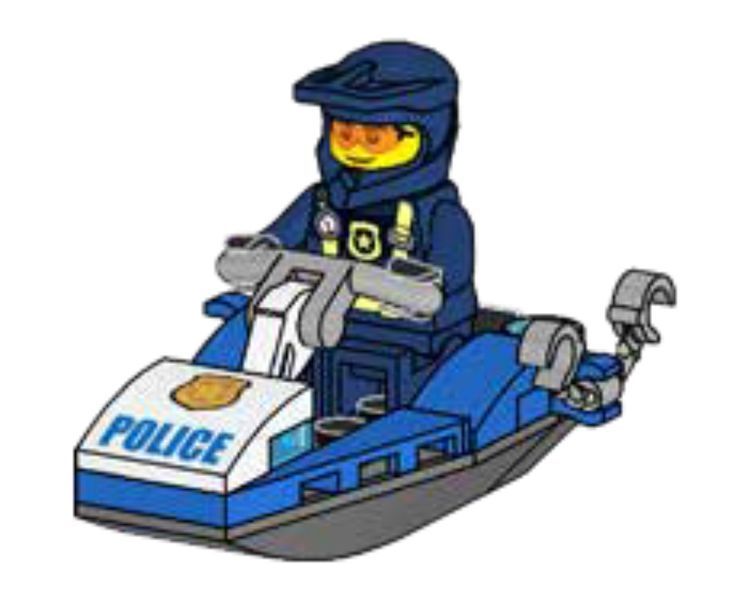Конструктор с минифигуркой LEGO CITY Water Police Water Scooter (952207), полибег 952207 фото
