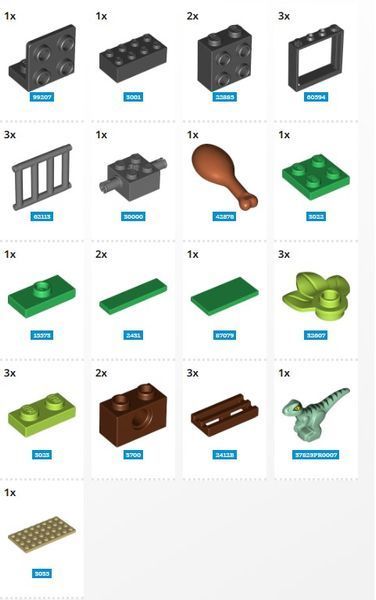 Конструктор LEGO Jurassic World Raptor and Trap, минифигурка Лего Мир динозавров Раптор с ловушкой 122330, полибег 122330 фото