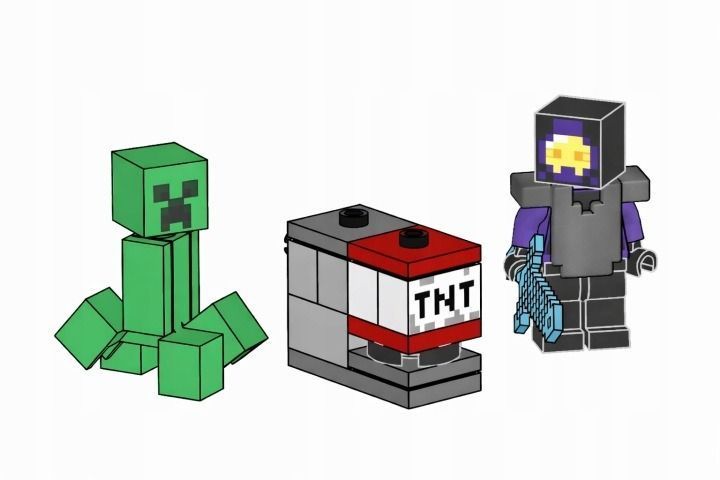 LEGO Minecraft Рейдер Царства с Крипером и пусковой установкой TNT, полибэг L0002247 фото