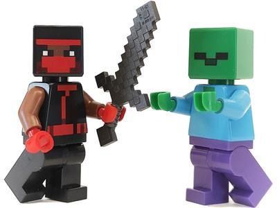 Конструктор LEGO MINECRAFT Ninja, Zombie and TNT Launcher, минифигурка Лего Майнкрафт (662304), полибег 662304 фото