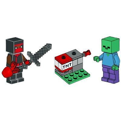 Конструктор LEGO MINECRAFT Ninja, Zombie and TNT Launcher, минифигурка Лего Майнкрафт (662304), полибег 662304 фото