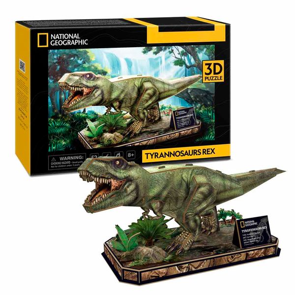 Cubic Fun Тривимірна головоломка-конструктор National Geographic Dino "Тиранозавр Рекс" (DS1051h) DS1051h фото