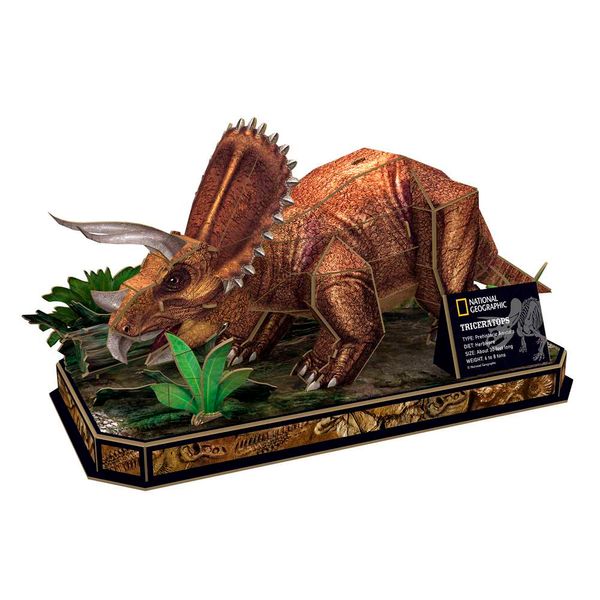 Cubic Fun Трехмерная головоломка-конструктор National Geographic Dino "Трицератопс" (DS1052h) DS1052h фото