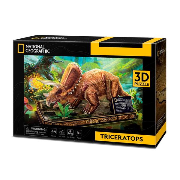 Cubic Fun Трехмерная головоломка-конструктор National Geographic Dino "Трицератопс" (DS1052h) DS1052h фото