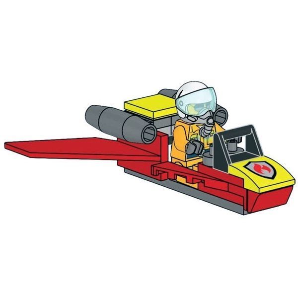Конструктор с минифигуркой LEGO CITY Allie Aires Firefighter Jet (952209), полибег 952209 фото