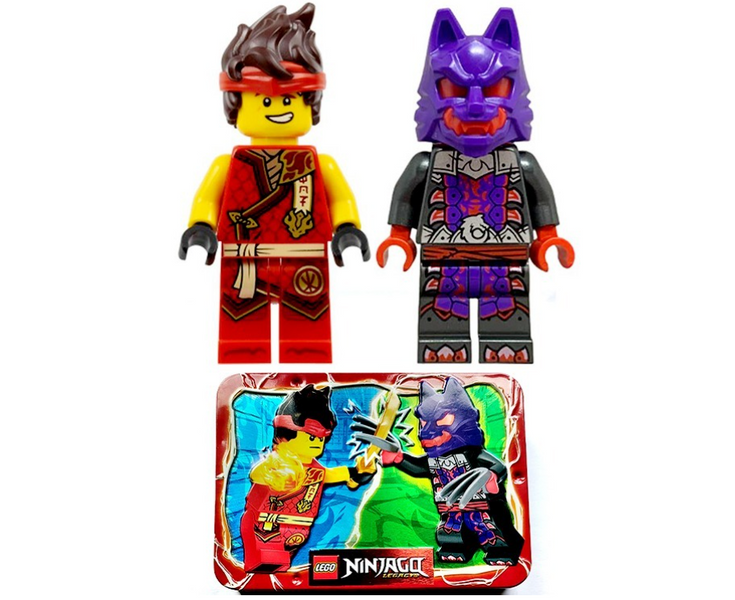 LEGO NINJAGO Kai vs. Wolf Mask Warrior / Кай проти Воїна у вовчій масці металева коробка 112502 фото