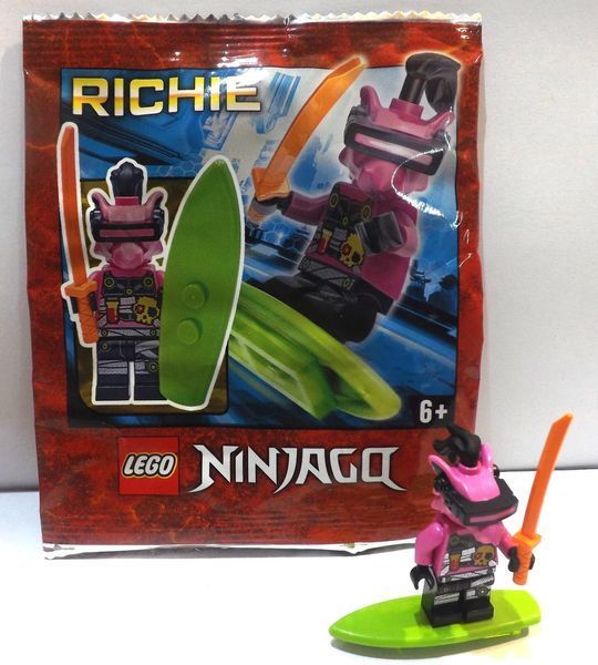 LEGO NINJAGO: Ричи &mdash; минифигурка Prime Empire с серфом и мечом (892068), полибэг 892068 фото