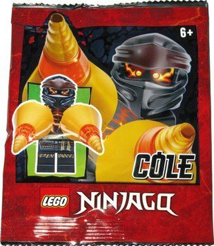 LEGO NINJAGO: Коул &mdash; минифигурка с золотыми бурами (892071), полибэг 892071 фото