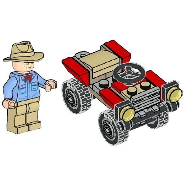 Конструктор с минифигуркой LEGO Jurassic World Alan Grant with Quad/Алан Грант с квадроциклом (122408), полибег 122408 фото
