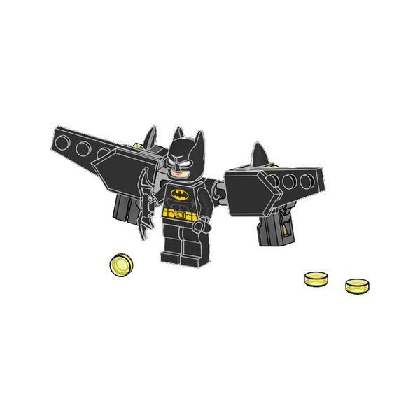 LEGO Super Heroes: Бэтмен с реактивным ранцем &mdash; минифигурка (212503), полибег 212503 фото