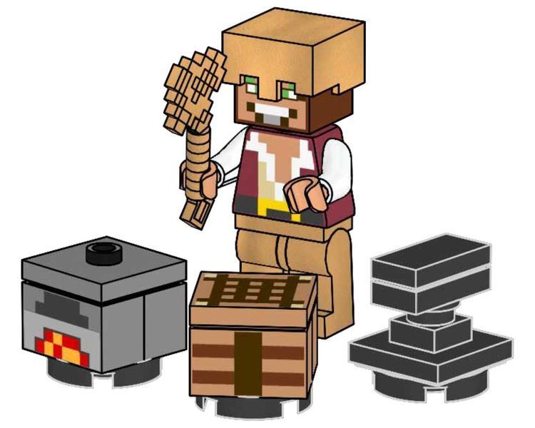 Конструктор с минифигуркой LEGO Minecraft Hero with Crafting Table, Furnace and Anvil (472506) полибег 472506 фото