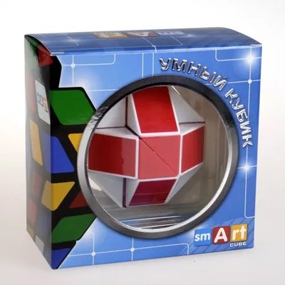 Головоломка Розумний кубик Змійка біло-червона в коробці SCT402 фото